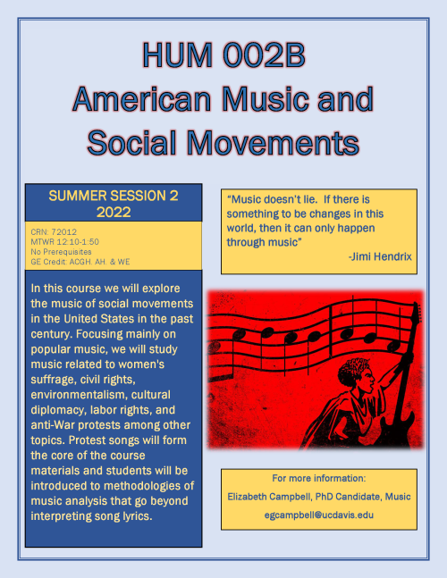 HUM 002B American Music and Social Movements